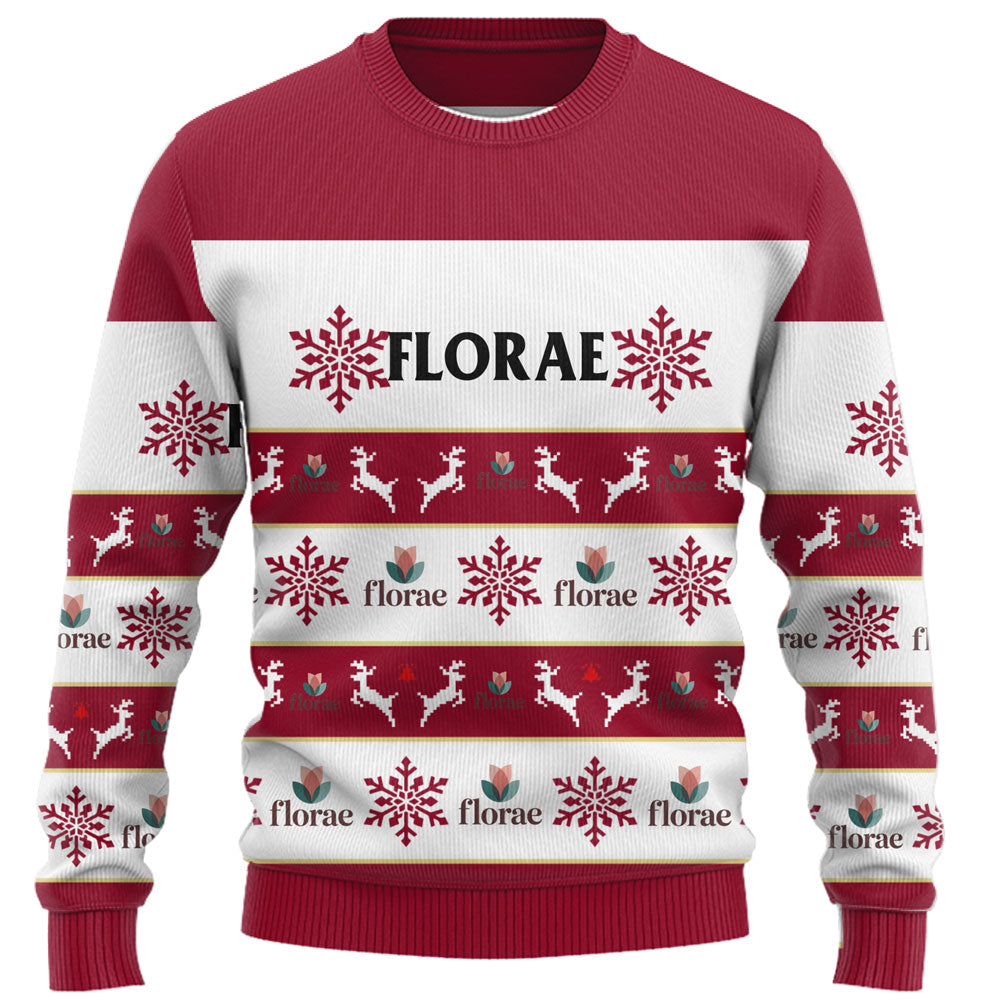 Custom Company Logo Ugly Christmas Sweater With Live Preview