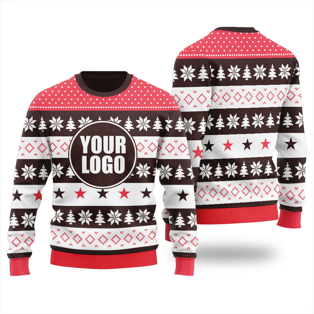 Custom Company Logo Ugly Christmas Sweater Women