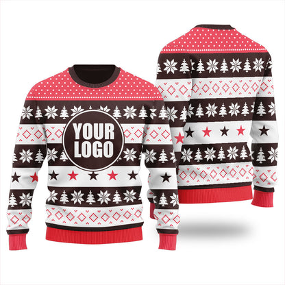 Custom Company Logo Ugly Christmas Sweater Women