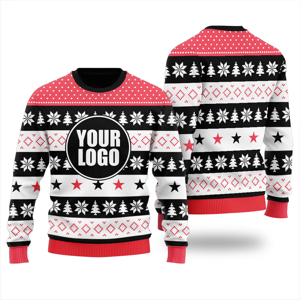 Custom Company Logo Ugly Christmas Sweater Women