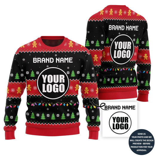 Custom Company Logo Ugly Xmas Sweater For Festive Season