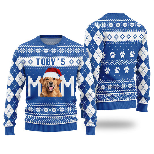 Custom Dog Face Christmas Sweater For Women