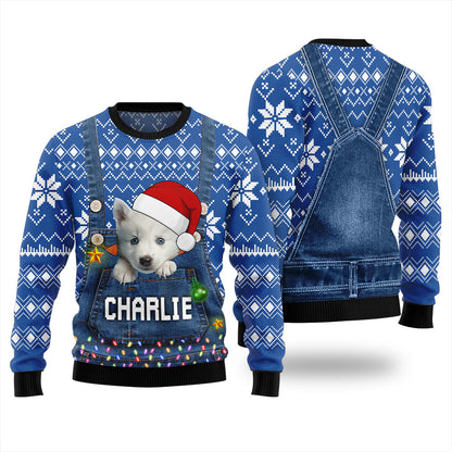 Custom Dog Face Funny Christmas Sweater