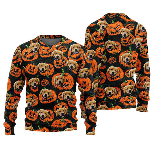 Custom Dog Face Halloween Sweater Funny For Men and Women