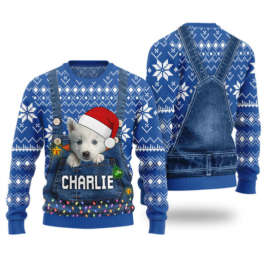 Custom Dog Face Womens Ugly Christmas Sweater