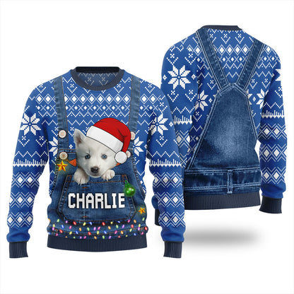 Custom Dog Face Womens Ugly Christmas Sweater