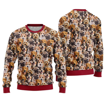 Custom Dog Faces Ugly Christmas Sweater