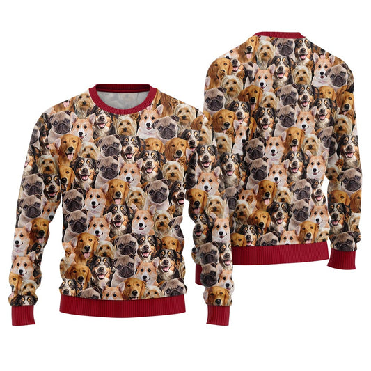 Custom Dog Faces Ugly Christmas Sweater