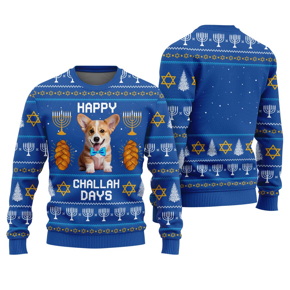 Custom Dog Funny Hanukkah Sweater Royal