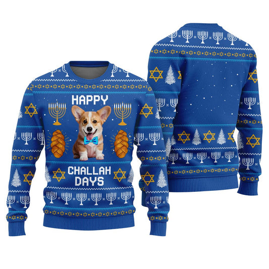 Custom Dog Funny Hanukkah Sweater Royal