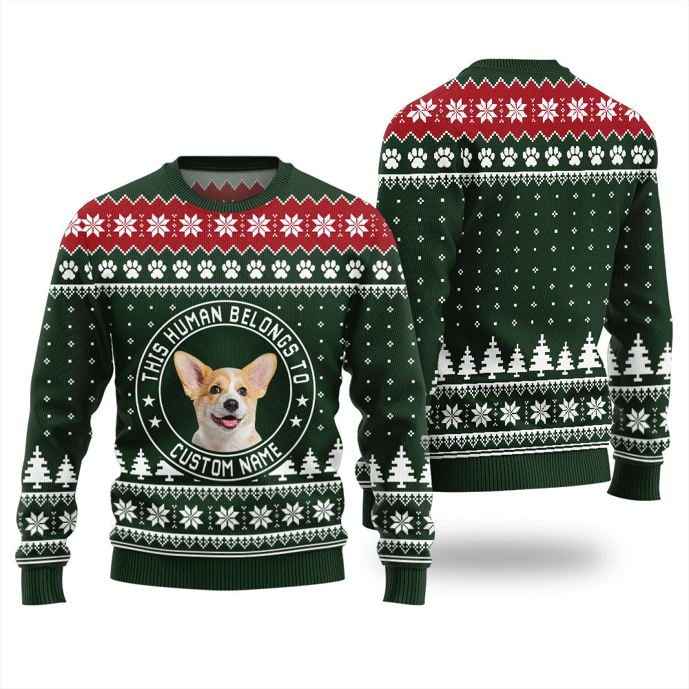 Custom Dog Mens Christmas Sweater