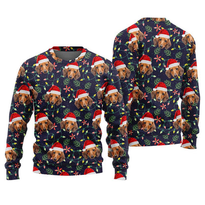 Custom Dog Tropical Christmas Sweater