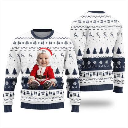 Custom Face Baby Ugly Christmas Sweater