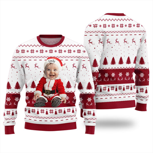 Custom Face Baby Ugly Christmas Sweater