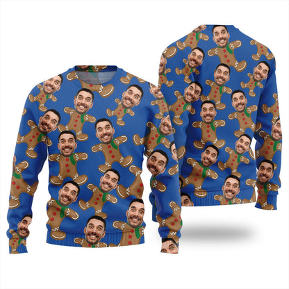 Custom Face Christmas Cookies Funny Ugly Christmas Sweater