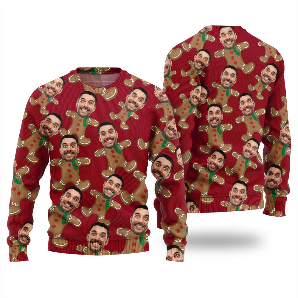 Custom Face Christmas Cookies Funny Ugly Christmas Sweater
