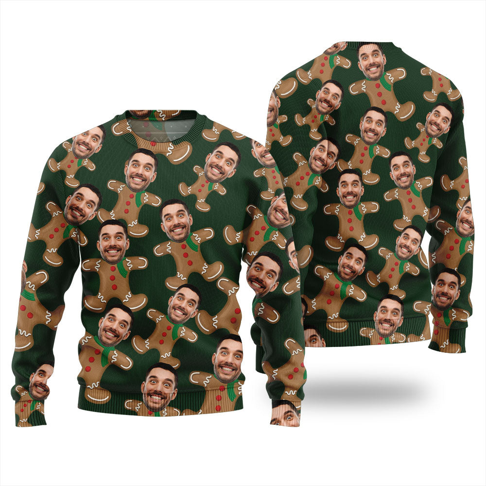 Custom Face Christmas Cookies Funny Ugly Christmas Sweater