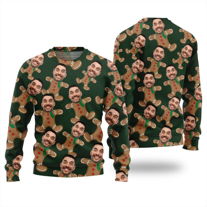 Custom Face Christmas Cookies Funny Ugly Christmas Sweater