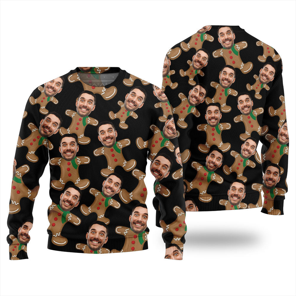 Custom Face Christmas Cookies Funny Ugly Christmas Sweater