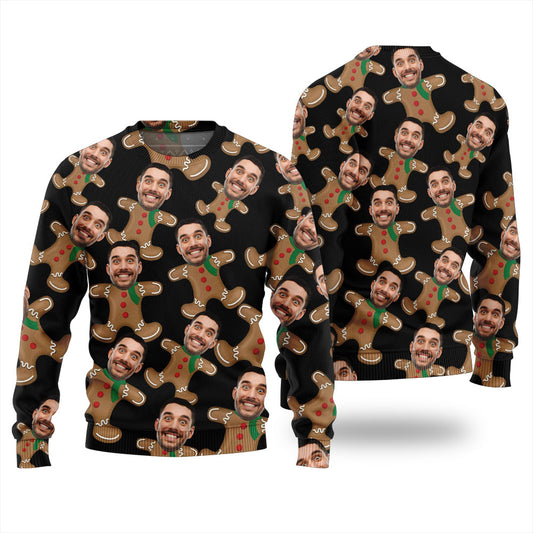 Custom Face Christmas Cookies Funny Ugly Christmas Sweater