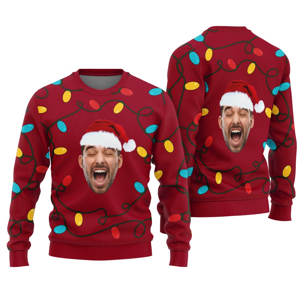 Custom Face Christmas Sweater For Men