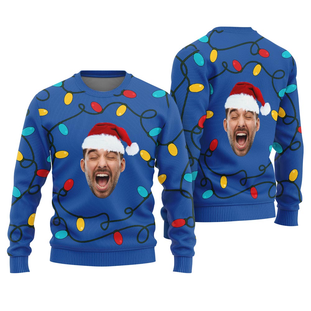 Custom Face Christmas Sweater For Men