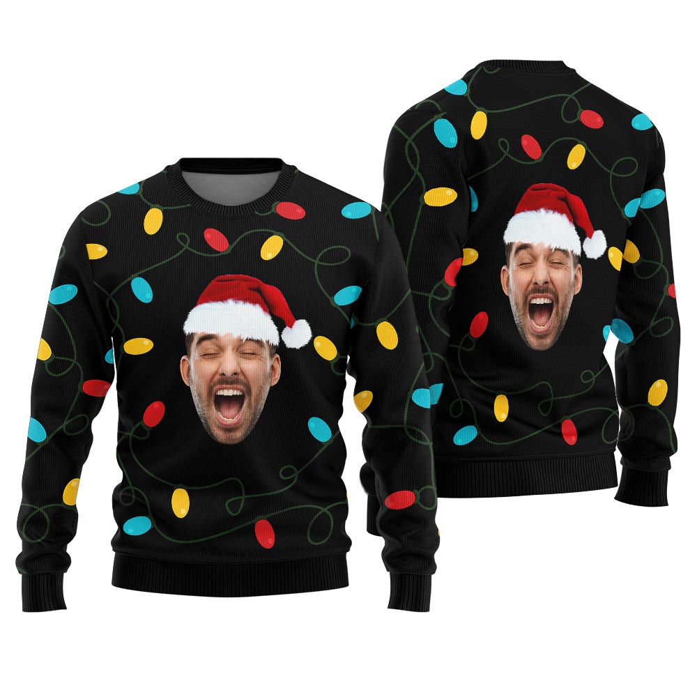 Custom Face Christmas Sweater For Men