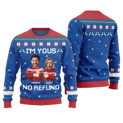 Unique Custom Face Couple Funny Ugly Christmas Sweater
