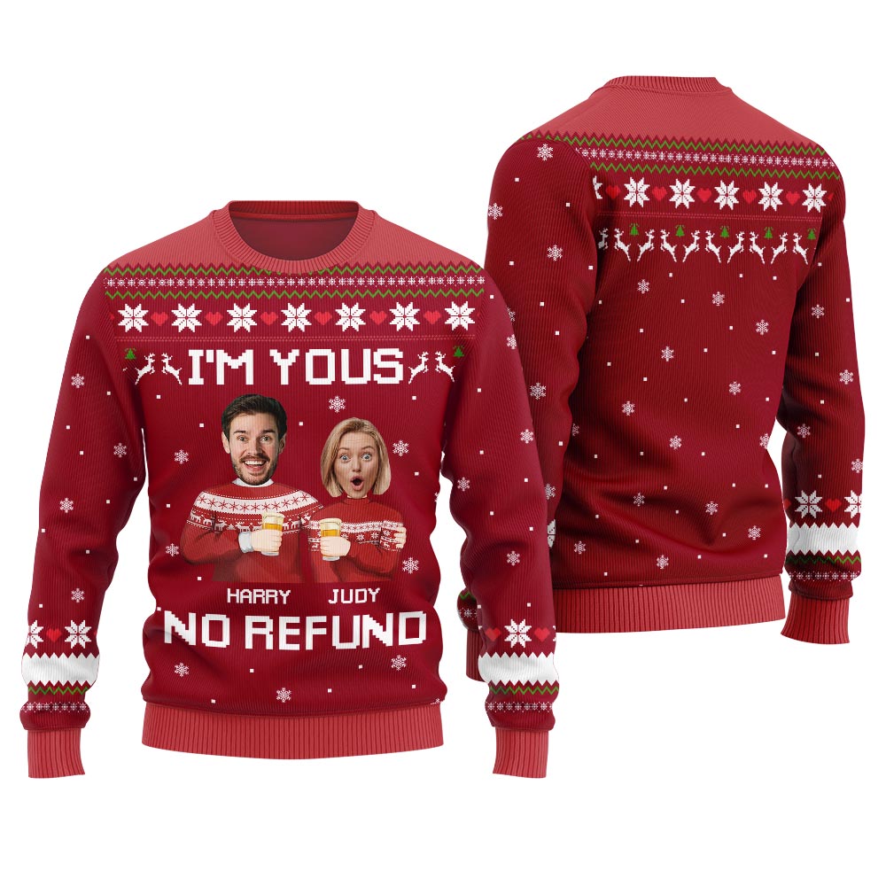 Unique Custom Face Couple Funny Ugly Christmas Sweater