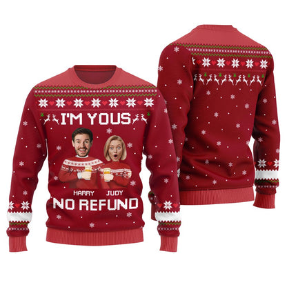 Unique Custom Face Couple Funny Ugly Christmas Sweater