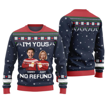 Unique Custom Face Couple Funny Ugly Christmas Sweater