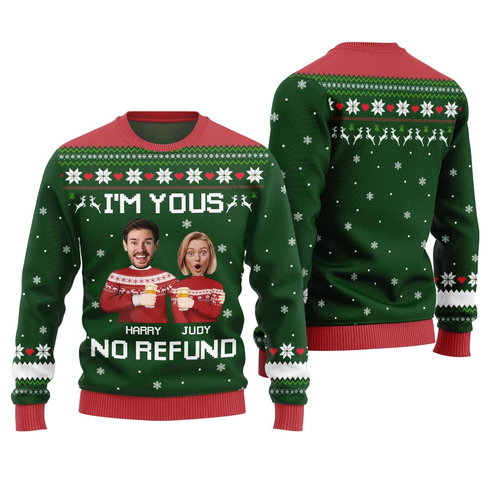 Unique Custom Face Couple Funny Ugly Christmas Sweater
