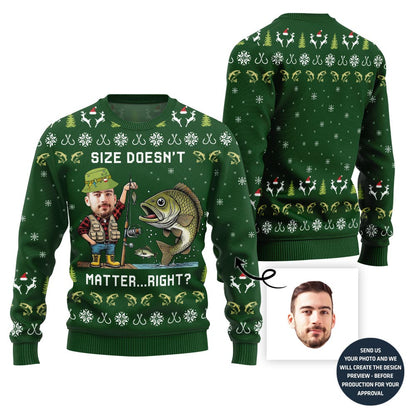 Custom Face Fisherman Funny Ugly Christmas Sweater For Men