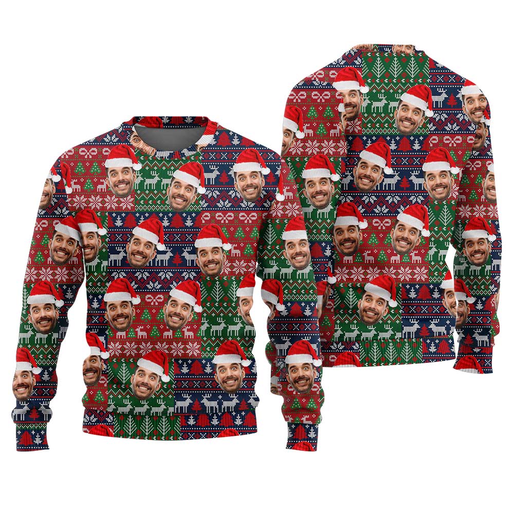 Custom Face Funny Christmas Sweater