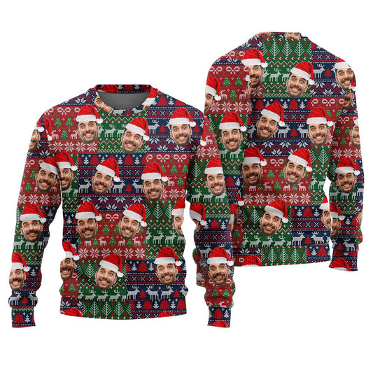 Custom Face Funny Christmas Sweater