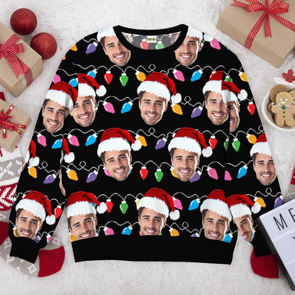 Custom Face Funny Ugly Christmas Sweater | Personalized