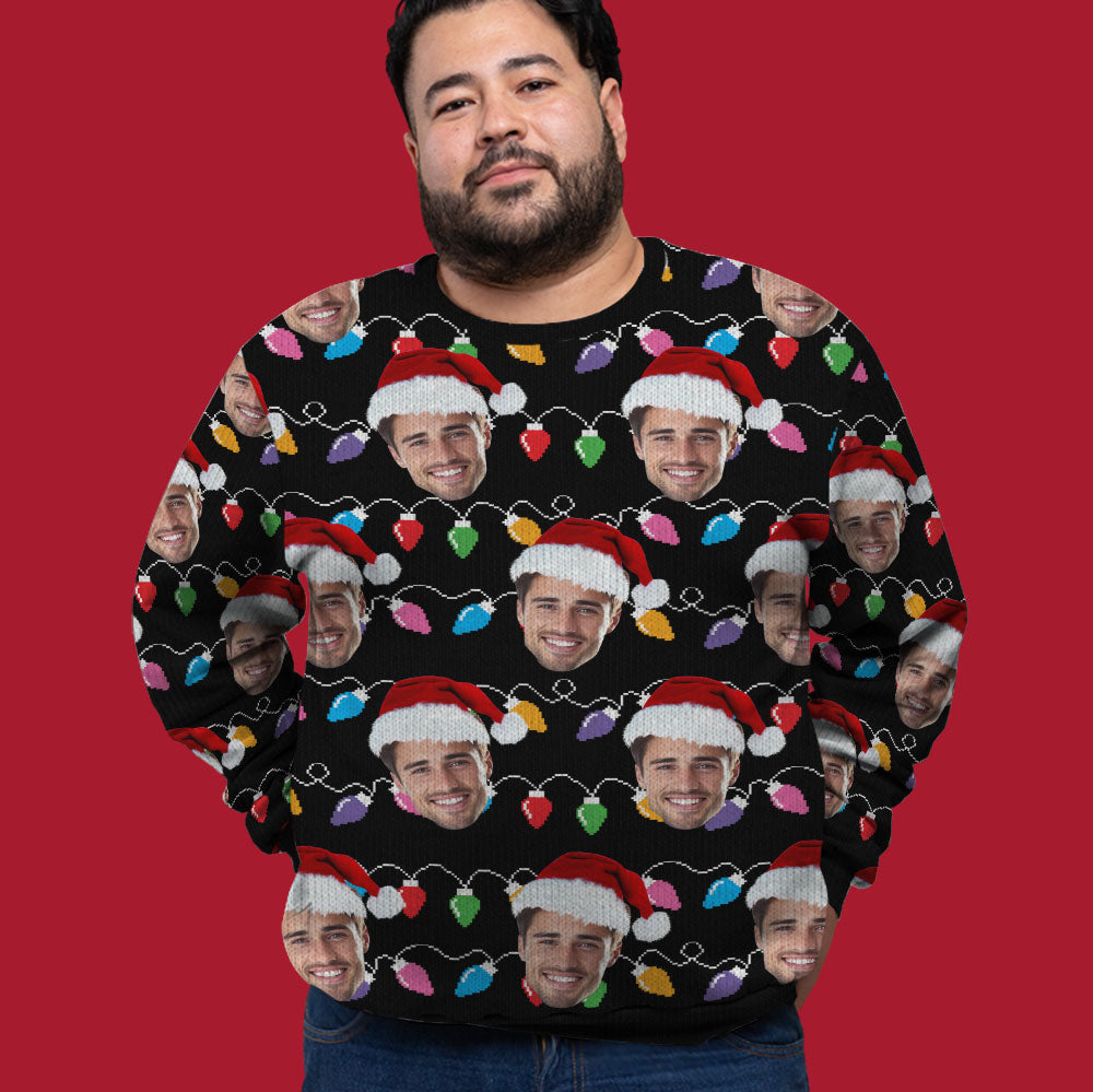 Custom Face Funny Ugly Christmas Sweater | Personalized