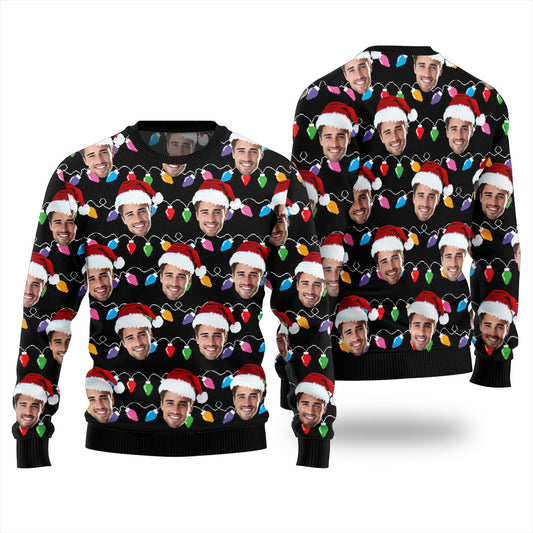 Custom Face Funny Ugly Christmas Sweater | Personalized