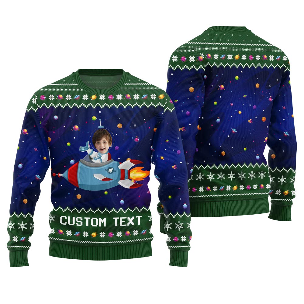 Custom Face Kid Ugly Xmas Sweater