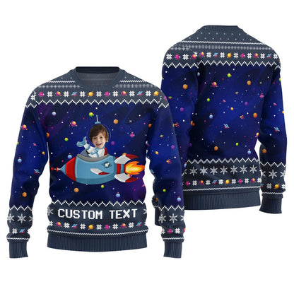 Custom Face Kid Ugly Xmas Sweater