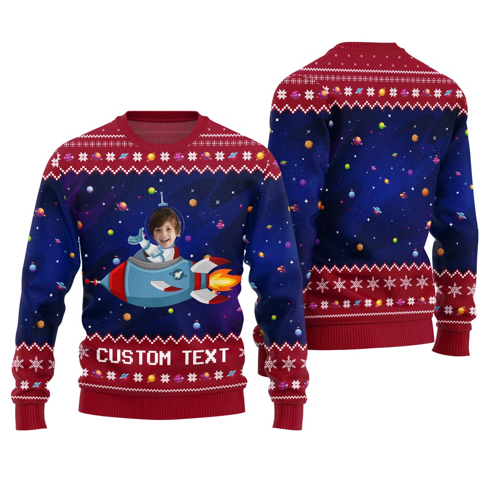Custom Face Kid Ugly Xmas Sweater