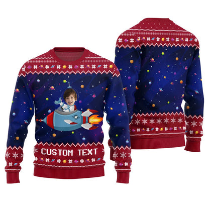 Custom Face Kid Ugly Xmas Sweater
