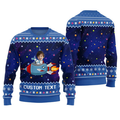 Custom Face Kid Ugly Xmas Sweater