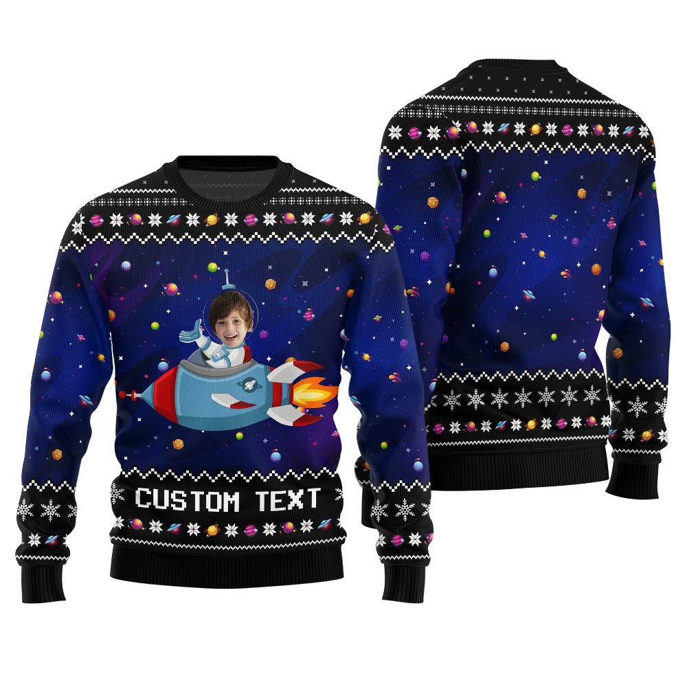 Custom Face Kid Ugly Xmas Sweater