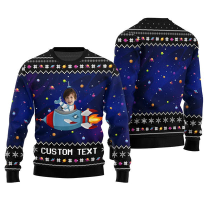 Custom Face Kid Ugly Xmas Sweater