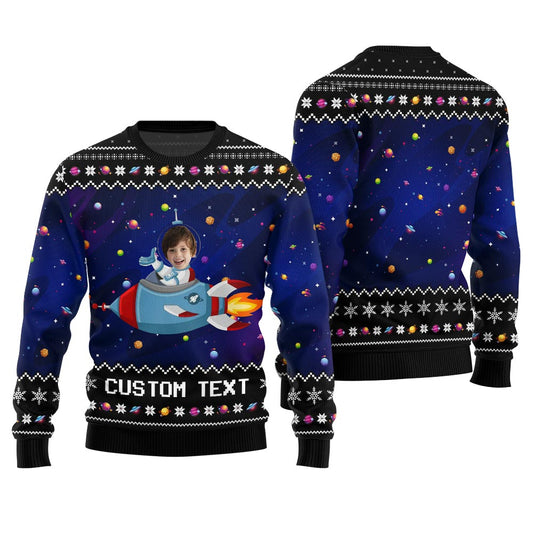 Custom Face Kid Ugly Xmas Sweater