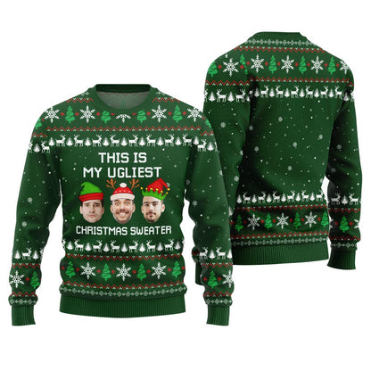 Custom Face Ugliest Christmas Sweater For Men And Women