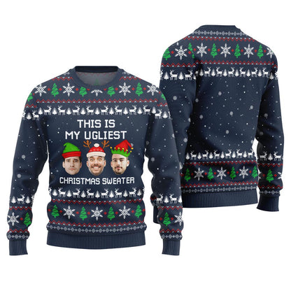 Custom Face Ugliest Christmas Sweater For Men And Women