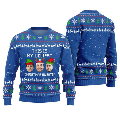 Custom Face Ugliest Christmas Sweater For Men And Women