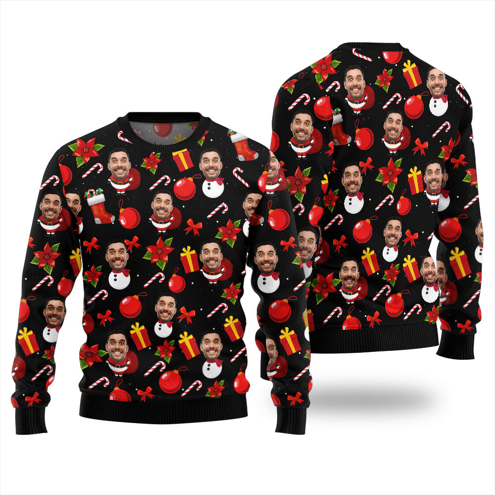 Custom Face Ugly Christmas Sweater Women